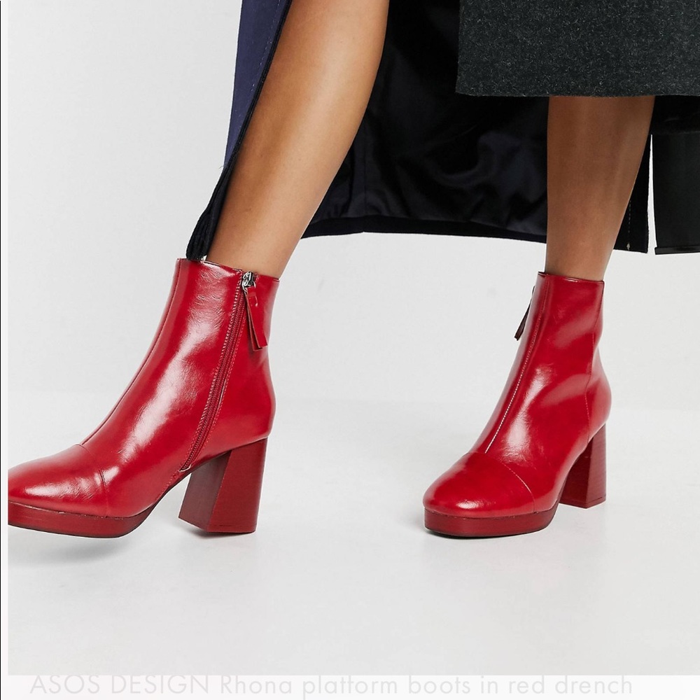 Red ASOS boots